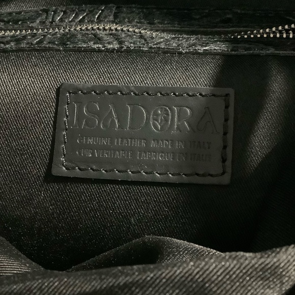 Black leather oversized handbag, tote bag, overnight   Made In Italy NWT - Picture 14 of 16